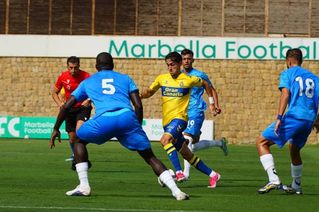 Ivan Medina of Las Palmas during the friendly match between Las Palmas UD v Neom SC played at the Marbella Football Center, on July 31, 2026 in Spain Spain Copyright: xCristobalxOrtegax xAgenciaxLOFx