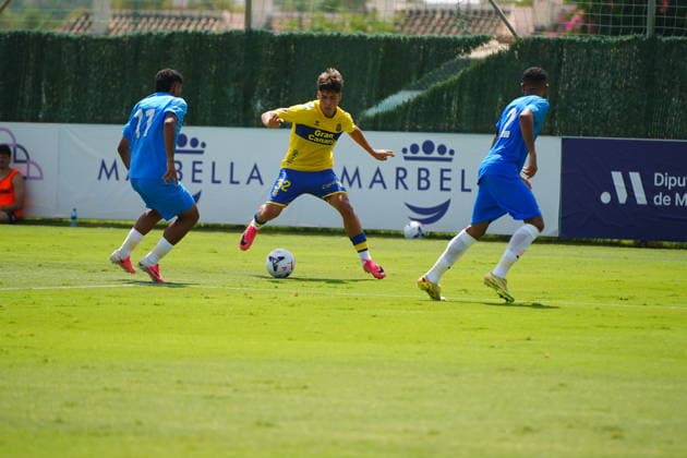 Rafa Cruz of Las Palmas during the friendly match between Las Palmas UD v Neom SC played at the Marbella Football Center, on July 31, 2026 in Spain Spain Copyright: xCristobalxOrtegax xAgenciaxLOFx