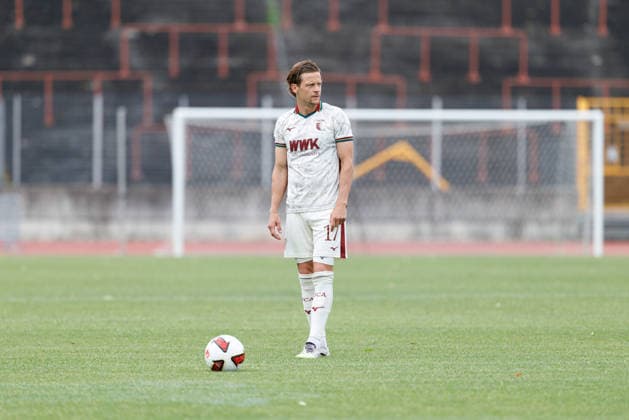 Bentley Baxter Bahn (17, FC Augsburg II) beim Spiel zwischen FC Augsburg II v TSV Landsberg, Fussball, Herren, Regionalliga Bayern, 2026 2027, 2.Spieltag am 31.07.2026 in Augsburg, Rosenaustadion. Bayern Deutschland