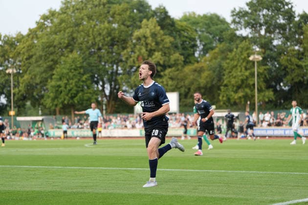 Fußball I Herren I Saison 2026-2027 I Regionalliga Nord I 1. Spieltag I SV Werder Bremen U23 - VfB Oldenburg I 31.07.2026 Tor Marc Schröder (20, VfB Oldenburg) Bremen Stadiongelände Platz 11 Bremen Deutschland Copyright: xLobeca JonasxBoningx