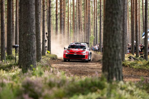 IPA87141804 - Driver Sami Pajari and Co-Driver Marko Salminen of the Toyota Gazoo Racing WRT team, driving a Toyota GR Yaris Rally1,They are in second place on the second day of the race during the FIA World Rally Championship WRC, Motorsport Rallye, WM Secto Rally Finland 2026 on June 31, 2026, in Jyväskylä, Finland  Copyright: xLucaxBarsali IPAxSportx xx 87141804