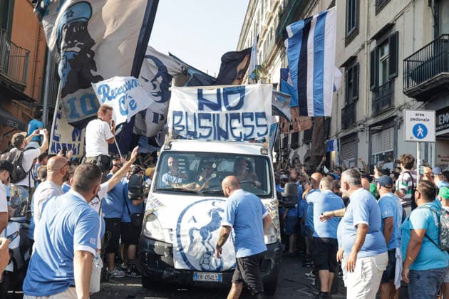 100th anniversary of SSC Napoli SSC Napoli s organized ultras base celebrates the 100th anniversary of the club s founding ABP18329 Copyright: xAntonioxBalascox