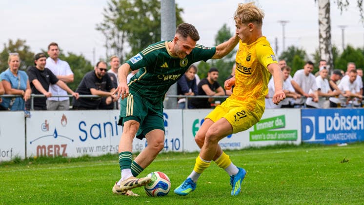 31.07.2026 - Fussball - Saison 2026 2027 - Regionalliga Bayern - 02. Spieltag: SC Eltersdorf - DJK Vilzing - JoTe - xjoxtex - Moritz Fischer (15, SC Eltersdorf ) Max Meyer (21, DJK Vilzing )