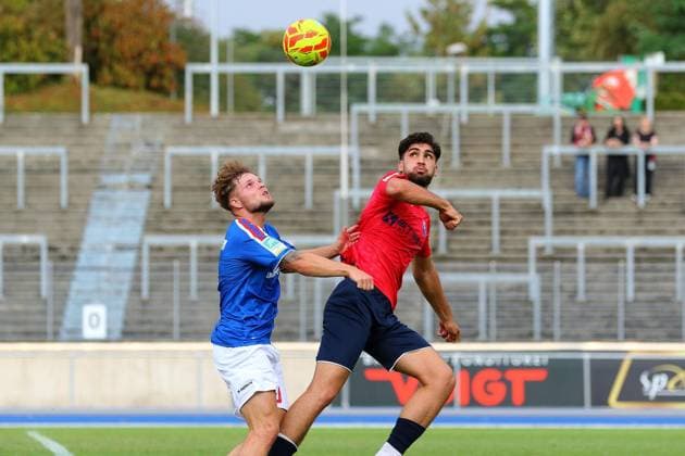 Regionalliga West: Bonner SC - Rot-Weiß Oberhausen ** NUR FÜR REDAKTIONELLE ZWECKE ** EDITORIAL USE ONLY **<p>Timur Kesim, Roman Doulashi Bonner SC - RWO Ort: Bonn, Sportpark Nord Datum: 31.07.2026 Deutschland NRW Bonn Copyright: MichaxKorb