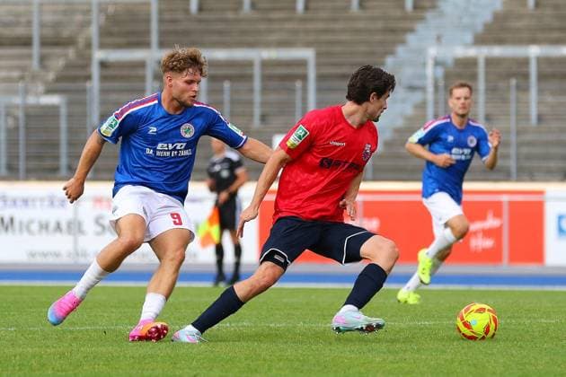 Regionalliga West: Bonner SC - Rot-Weiß Oberhausen ** NUR FÜR REDAKTIONELLE ZWECKE ** EDITORIAL USE ONLY **<p>Timur Kesim, Marcel Damaschek Bonner SC - RWO Ort: Bonn, Sportpark Nord Datum: 31.07.2026 Deutschland NRW Bonn Copyright: MichaxKorb