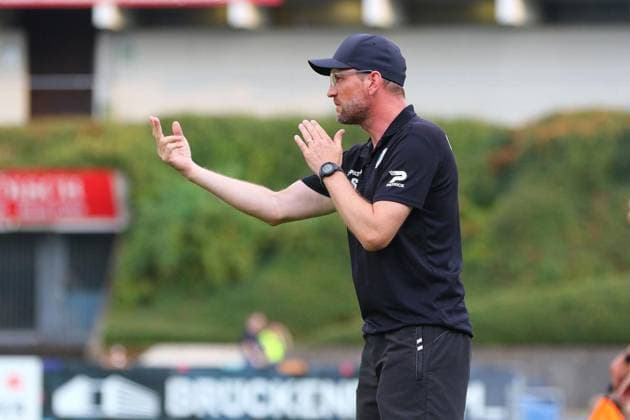 Regionalliga West: Bonner SC - Rot-Weiß Oberhausen ** NUR FÜR REDAKTIONELLE ZWECKE ** EDITORIAL USE ONLY **<p>Trainer Sebastian Gunkel Bonner SC - RWO Ort: Bonn, Sportpark Nord Datum: 31.07.2026 Deutschland NRW Bonn Copyright: MichaxKorb