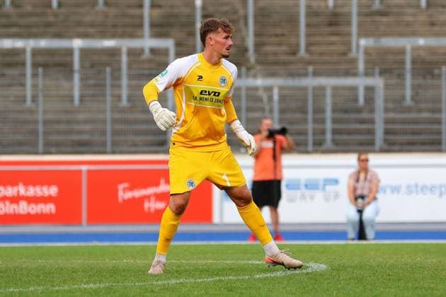 Regionalliga West: Bonner SC - Rot-Weiß Oberhausen ** NUR FÜR REDAKTIONELLE ZWECKE ** EDITORIAL USE ONLY **<p>Torwart Nicolas Glaus Bonner SC - RWO Ort: Bonn, Sportpark Nord Datum: 31.07.2026 Deutschland NRW Bonn Copyright: MichaxKorb