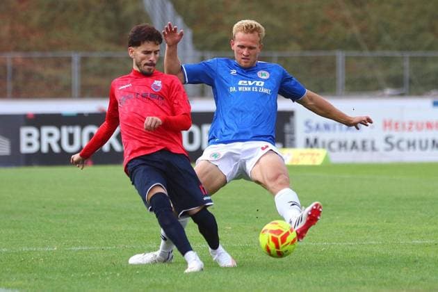 Regionalliga West: Bonner SC - Rot-Weiß Oberhausen ** NUR FÜR REDAKTIONELLE ZWECKE ** EDITORIAL USE ONLY **<p>Diamant Berisha, Tim Böhmer Bonner SC - RWO Ort: Bonn, Sportpark Nord Datum: 31.07.2026 Deutschland NRW Bonn Copyright: MichaxKorb