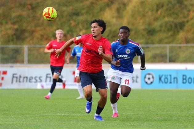 Regionalliga West: Bonner SC - Rot-Weiß Oberhausen ** NUR FÜR REDAKTIONELLE ZWECKE ** EDITORIAL USE ONLY **<p>Marcel Damaschek, Burinyuy Nyuydine Bonner SC - RWO Ort: Bonn, Sportpark Nord Datum: 31.07.2026 Deutschland NRW Bonn Copyright: MichaxKorb