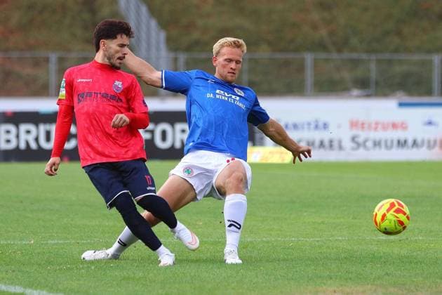 Regionalliga West: Bonner SC - Rot-Weiß Oberhausen ** NUR FÜR REDAKTIONELLE ZWECKE ** EDITORIAL USE ONLY **<p>Diamant Berisha, Tim Böhmer Bonner SC - RWO Ort: Bonn, Sportpark Nord Datum: 31.07.2026 Deutschland NRW Bonn Copyright: MichaxKorb
