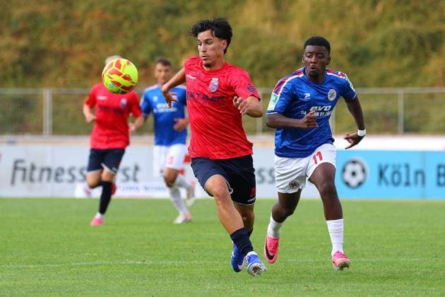 Regionalliga West: Bonner SC - Rot-Weiß Oberhausen ** NUR FÜR REDAKTIONELLE ZWECKE ** EDITORIAL USE ONLY **<p>Marcel Damaschek, Burinyuy Nyuydine Bonner SC - RWO Ort: Bonn, Sportpark Nord Datum: 31.07.2026 Deutschland NRW Bonn Copyright: MichaxKorb