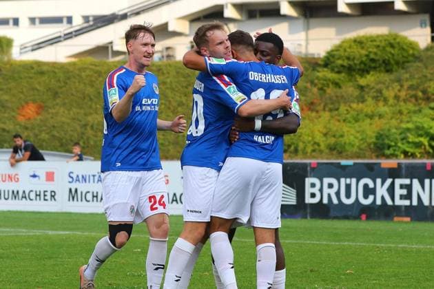 Regionalliga West: Bonner SC - Rot-Weiß Oberhausen ** NUR FÜR REDAKTIONELLE ZWECKE ** EDITORIAL USE ONLY **<p>Kerem Yalcin nach seinem Tor zum 1:0 für die Kleeblätter. Bonner SC - RWO Ort: Bonn, Sportpark Nord Datum: 31.07.2026 Deutschland NRW Bonn Copyright: MichaxKorb