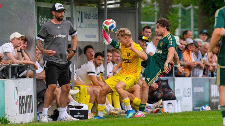 31.07.2026 - Fussball - Saison 2026 2027 - Regionalliga Bayern - 02. Spieltag: SC Eltersdorf - DJK Vilzing - JoTe - xjoxtex - Thorsten Kirschbaum (Trainer DJK Vilzing ) Max Meyer (21, DJK Vilzing ) Valantis Floros (2, SC Eltersdorf )
