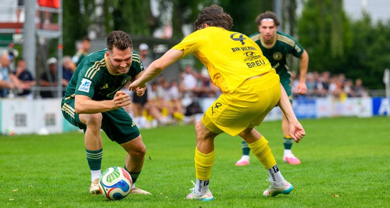 31.07.2026 - Fussball - Saison 2026 2027 - Regionalliga Bayern - 02. Spieltag: SC Eltersdorf - DJK Vilzing - JoTe - xjoxtex - Moritz Fischer (15, SC Eltersdorf ) Elija Härtl (4, DJK Vilzing ) Valantis Floros (2, SC Eltersdorf )