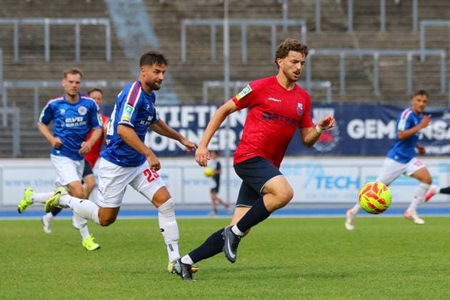 Regionalliga West: Bonner SC - Rot-Weiß Oberhausen ** NUR FÜR REDAKTIONELLE ZWECKE ** EDITORIAL USE ONLY **<p>Michel Niemeyer, Jonas Berg Bonner SC - RWO Ort: Bonn, Sportpark Nord Datum: 31.07.2026 Deutschland NRW Bonn Copyright: MichaxKorb