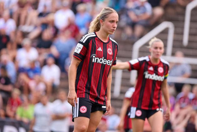 Bad Nauheim, Deutschland: 31.07.2026 - Testspiel - Eintracht Frankfurt Frauen vs. Racing Club de Strasbourg Im Bild: Danique Tolhoek (SGE) Copyright: HMBxMedia MadeleinexFantini
