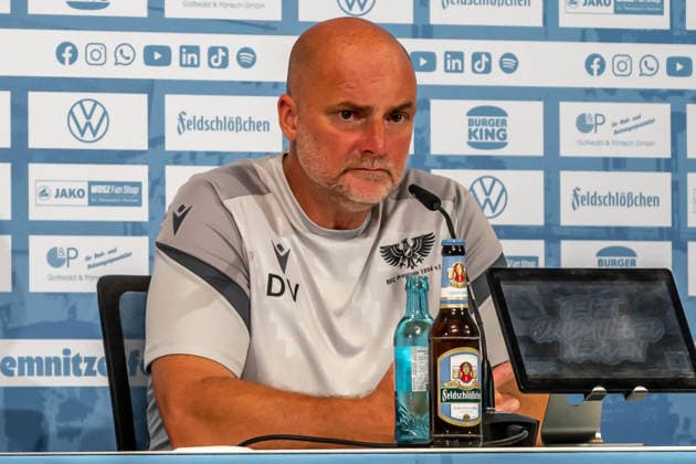 Chemnitz, Deutschland 31. Juli 2026: Regionalliga Nordost - 2026 2027 - Sp. 2 - Chemnitzer FC gegen BFC Preussen Im Bild: Trainer Daniel Volbert (BFC) bei der Pressekonferenz Copyright: xFotostandx xNachtigallx