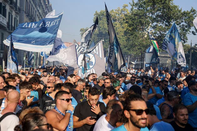 100th anniversary of SSC Napoli SSC Napoli s organized ultras base celebrates the 100th anniversary of the club s founding ABP19187 Copyright: xAntonioxBalascox