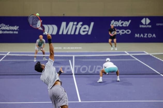 LOS CABOS TENNIS OPEN 2026 LOS CABOS TENNIS OPEN 2026 GONZALO ESCOBAR NIKI KALIYANDA VS FINN REYNOLDS JAMES WATT 31072026 LOS CABOS, MEXICO. Action photo of Gonzalo Escobar and Niki Kaliyanda, during semi final match at the Los Cabos Tennis Open 2026 at the Cabo Sports Complex in Baja California, Mexico. Foto de accion de Gonzalo Escobar y Niki Kaliyanda, durante juego semi final del Los Cabos Tennis Open 2026 celebrado en el Cabo Sports Complex en Baja California, Mexico. PHOTO BY IMAGENSHOP AGENCIA FOTOGRAFICA LOS CABOS BAJA CALIFORNIA MEXICO Copyright: xIMAGENSHOPxAGENCIAxFOTOGRAFICAx