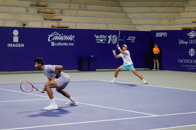 LOS CABOS TENNIS OPEN 2026 LOS CABOS TENNIS OPEN 2026 GONZALO ESCOBAR NIKI KALIYANDA VS FINN REYNOLDS JAMES WATT 31072026 LOS CABOS, MEXICO. Action photo of Gonzalo Escobar and Niki Kaliyanda, during semi final match at the Los Cabos Tennis Open 2026 at the Cabo Sports Complex in Baja California, Mexico. Foto de accion de Gonzalo Escobar y Niki Kaliyanda, durante juego semi final del Los Cabos Tennis Open 2026 celebrado en el Cabo Sports Complex en Baja California, Mexico. PHOTO BY IMAGENSHOP AGENCIA FOTOGRAFICA LOS CABOS BAJA CALIFORNIA MEXICO Copyright: xIMAGENSHOPxAGENCIAxFOTOGRAFICAx