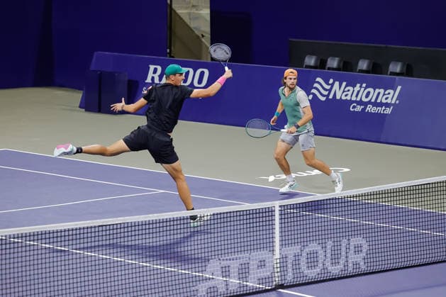 LOS CABOS TENNIS OPEN 2026 LOS CABOS TENNIS OPEN 2026 GONZALO ESCOBAR NIKI KALIYANDA VS FINN REYNOLDS JAMES WATT 31072026 LOS CABOS, MEXICO. Action photo of Finn Reynolds and James Watt, during semi final match at the Los Cabos Tennis Open 2026 at the Cabo Sports Complex in Baja California, Mexico. Foto de accion de Finn Reynolds y James Watt, durante juego semi final del Los Cabos Tennis Open 2026 celebrado en el Cabo Sports Complex en Baja California, Mexico. PHOTO BY IMAGENSHOP AGENCIA FOTOGRAFICA LOS CABOS BAJA CALIFORNIA MEXICO Copyright: xIMAGENSHOPxAGENCIAxFOTOGRAFICAx