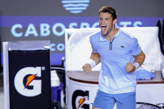LOS CABOS TENNIS OPEN 2026 LOS CABOS TENNIS OPEN 2026 COLEMAN WONG VS ARTHUR GEA 31072026 LOS CABOS, MEXICO. Action photo of Arthur Gea of France, during semi final match at the Los Cabos Tennis Open 2026 at the Cabo Sports Complex in Baja California, Mexico. Foto de accion de Arthur Gea de Francia, durante juego semi final del Los Cabos Tennis Open 2026 celebrado en el Cabo Sports Complex en Baja California, Mexico. PHOTO BY IMAGENSHOP AGENCIA FOTOGRAFICA LOS CABOS BAJA CALIFORNIA MEXICO Copyright: xIMAGENSHOPxAGENCIAxFOTOGRAFICAx
