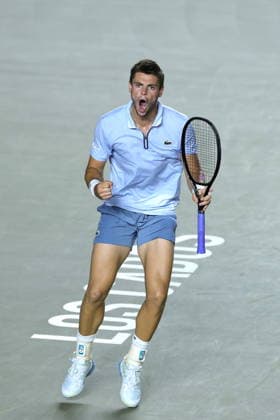 Mifel Tennis Open in Mexico Arthur Gea of France reacts while in action against Coleman Wong of Hong Kong during the Mifel Tennis Open by Telcel Oppo Los Cabos Tournament in the state of Baja California Sur, Mexico, 31 July 2026. Los Cabos Mexico  Copyright: xJorgexReyesx