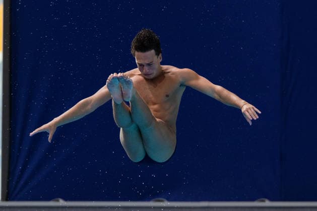 SWIMMING - EAC 2026 PARIS,FRANCE,01.AUG.26 - SWIMMING - European Aquatics Championships Paris 2026, diving, 1m springboard, men. Image shows Matteo Santoro (ITA).  GEPAxpictures xPhilippxBrem