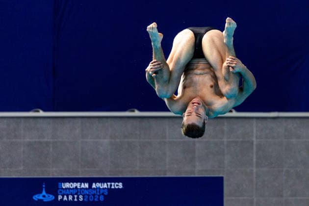 SWIMMING - EAC 2026 PARIS,FRANCE,01.AUG.26 - SWIMMING - European Aquatics Championships Paris 2026, diving, 1m springboard, men. Image shows Linus Moritz Wesemann (GER).  GEPAxpictures xPhilippxBrem