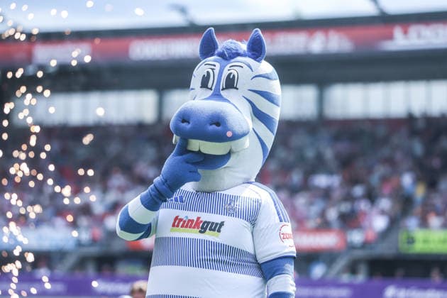Fussball, 3.Liga Saison 2026 2027 Testspiel Sparta Rotterdam - MSV Duisburg 01.08.2026, Sparta Stadion Het Kasteel Maskottchen Ennatz Rotterdam Sparta Stadion Het Kasteel Niederlande