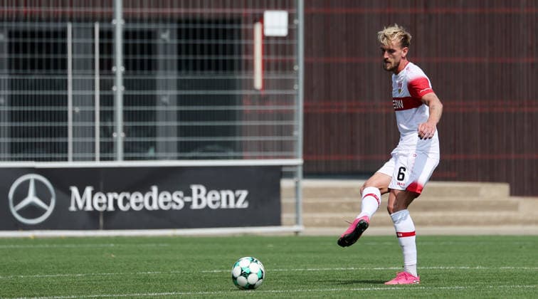 2026.08.01, Deutschland, Stuttgart, Fußball VfB Stuttgart II vs. FC Astoria Walldorf, Alexander Groiß (VfB)