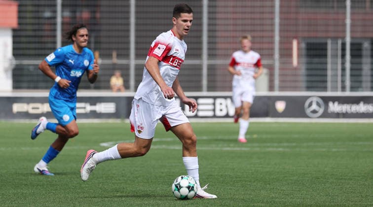 2026.08.01, Deutschland, Stuttgart, Fußball VfB Stuttgart II vs. FC Astoria Walldorf, Antonijo Janjic (VfB)
