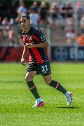 Testspiel Bayer 04 Leverkusen - Rot-Weiss Essen, am 01.08.2026, Ulrich-Haberland-Stadion, Leverkusen. Lucas Vazquez (Bayer 04 Leverkusen 21), ; Testspiel Bayer 04 Leverkusen - Rot-Weiss Essen, am 01.08.2026, Ulrich-Haberland-Stadion, Leverkusen. Copyright: xBEAUTIFULxSPORTS Erlhofx