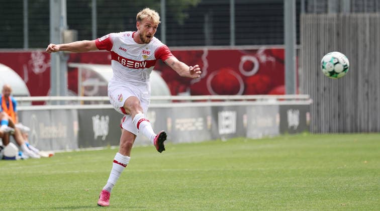 2026.08.01, Deutschland, Stuttgart, Fußball VfB Stuttgart II vs. FC Astoria Walldorf, Alexander Groiß (VfB)
