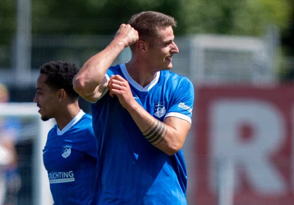 Fußball Regionalliga Staffel West 1. Spieltag SV Westfalia Rhynern - Sportfreunde Siegen am 01.08.2026 im Kümpel + Hellmeister Arena im Westfalia Sportpark in Hamm-Rhynern Philipp Ratz ( Rhynern )