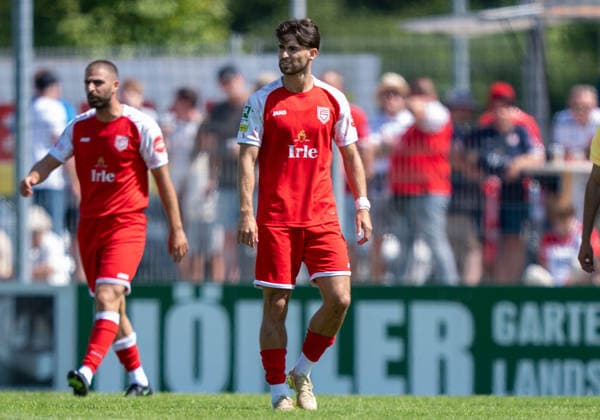 Fußball Regionalliga Staffel West 1. Spieltag SV Westfalia Rhynern - Sportfreunde Siegen am 01.08.2026 im Kümpel + Hellmeister Arena im Westfalia Sportpark in Hamm-Rhynern Elsamed Ramaj ( Siegen )