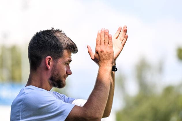 01.08.2026, GER, Fußball, Herren, RL Bayern, Saison 2026 2027, FC Memmingen vs SpVgg Ansbach Niklas Reutelhuber (Ansbach) Memmingen e-con ArenaPark Bayern Deutschland Copyright: xNordphotox xHafnerx