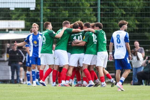 01.08.2026, Fussball, Herren, Regionalliga Nord, 1. Spieltag, HSC Hannover - BSV Kickers Emden Torjubel zum 3:1 durch Lukas Dominke (25 HSC Hannover)