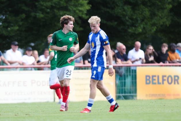 01.08.2026, Fussball, Herren, Regionalliga Nord, 1. Spieltag, HSC Hannover - BSV Kickers Emden Torjubel zum 3:1 durch Lukas Dominke (25 HSC Hannover)