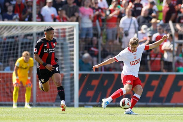 Fußball Testspiel Bayer 04 Leverkusen - Rot-Weiss Essen am 01.08.2026 im Ulrich-Haberland-Stadion in Ulrich-Haberland-Stadion Gianluca Swajkowski ( Rot-Weiss Essen )