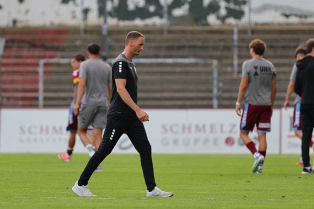 01.08.26, GER, Regionalliga Nord, Fussball, 1. Spieltag, Saison 2026 2027, Dietmar-Scholze-Stadion an der Lohmuehle, VfB Luebeck vs SC Weiche Flensburg Spielende Endstand 1:1. Trainer Kevin Rodewald (VfB Luebeck) Foto nordphoto GmbH Tauchnitz Luebeck Dietmar-Scholze-Stadion an der Lohmuehle SH Germany Copyright: xnordphotoxGmbHx xTauchnitzx