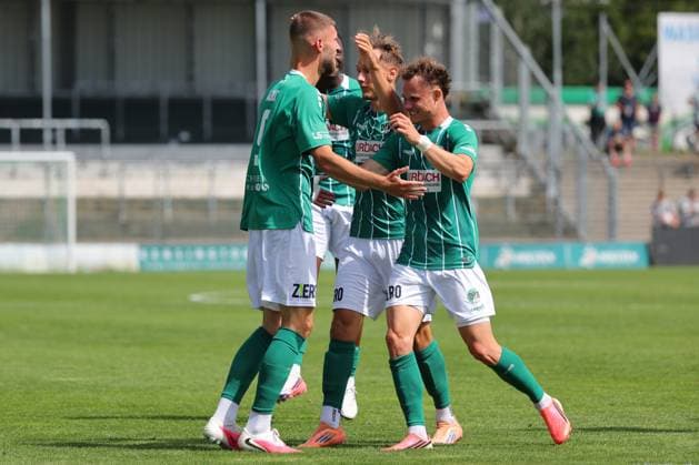 01.08.26, GER, Regionalliga Nord, Fussball, 1. Spieltag, Saison 2026 2027, Dietmar-Scholze-Stadion an der Lohmuehle, VfB Luebeck vs SC Weiche Flensburg Torjubel Jubel. Torschütze Torschuetze Selim Ajkic (VfB Luebeck 09) jubelt ueber das Tor zum 1:0. Foto nordphoto GmbH Tauchnitz Luebeck Dietmar-Scholze-Stadion an der Lohmuehle SH Germany Copyright: xnordphotoxGmbHx xTauchnitzx