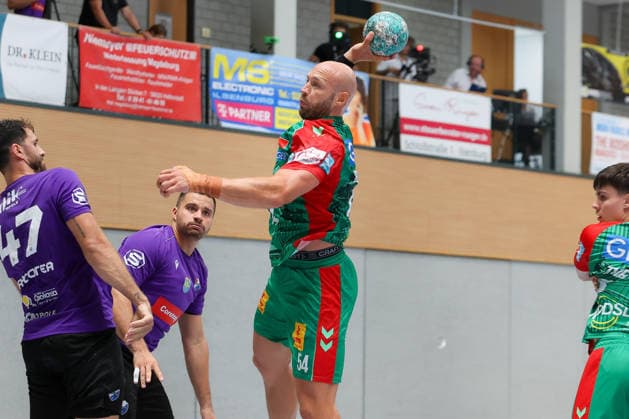 01.08.2026, xtgx, Handball - Testspiel SC Magdeburg - Corotop Gwardia Opole emspor, v.l. Oscar Bergendahl (Magdeburg, 54) wirft Tor, Torschuetze, erzielt Tor, Treffer, scores the goal Ilsenburg