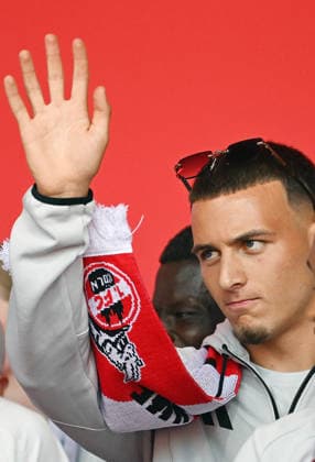 01.08.2026, xophax, Fussball 1.Bundesliga, 1.FC Koeln Saisoneröffnung beim 1.FC Köln am Rhein Energie Stadion. Mannschaft wird den Fans vorgestellt. Said El Mala ( 1.FC Köln ). Köln