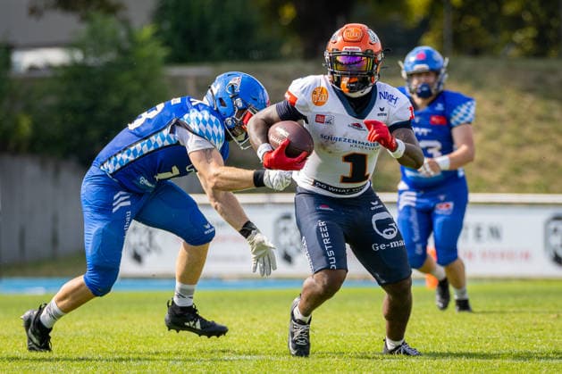 Anthony Harris Jr (ifm Razorbacks Ravensburg, 01 Wide Receiver) Allgäu Comets vs ifm Razorbacks Ravensburg, American Football, German Football League, Week 13, 2026, 01.08.2026, Kempten Illerstadion Bayern Germany Copyright: xPFA SebastianxJustx