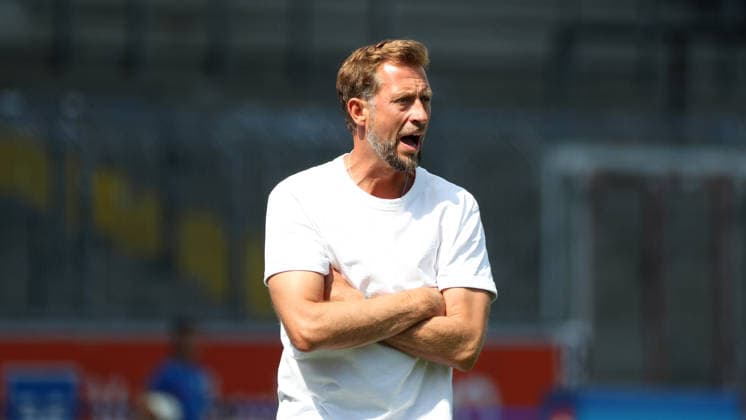 Eintracht vs. RAAL La Louviere, Testspiel Braunschweig, 01.08.2026, Fußball, Herren, Saison 2026 2027, Testspiel, Eintracht Braunschweig vs. RAAL La Louviere: Cheftrainer Lars Kornetka (Eintracht Braunschweig) Deutschland
