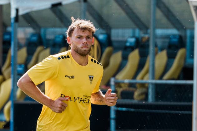 Niederlande Deutschland: Fußball Testspiel Männer 2026 - 2027 - Roda JC Kerkrade vs. Alemannia Aachen - Parkstad Limburg Stadion, Aufwärmen, Warm up, Mika Schroers (Alemannia Aachen, 27) Copyright: xThiemoxRudolphx