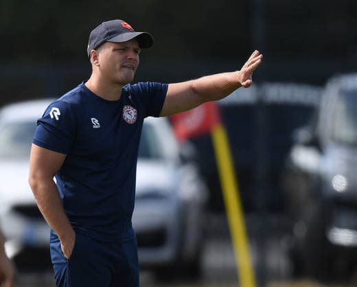 01.08.2026, xophax, Fussball , DFB - Pokal U19 , A- Junioren , A- Jugend . 1 Runde. Fortuna Köln gegen SC Freiburg. Trainer Timo Westendorf ( SC Fortuna Köln ) Köln