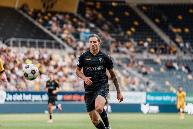Niederlande Deutschland: Fußball Testspiel Männer 2026 - 2027 - Roda JC Kerkrade vs. Alemannia Aachen - Parkstad Limburg Stadion, Daniel Starodid (Alemannia Aachen, 9) Sprint, Ball, Angriff Copyright: xThiemoxRudolphx
