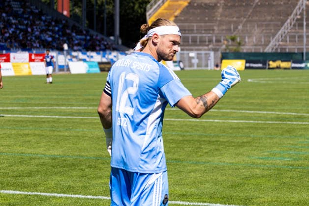 Krefeld, Deutschland 01. August 2026: Testspiel - 2026 2027 - KFC Uerdingen 05 gegen Delay Sports Berlin Im Bild: Torhüter Lukas Betz (Delay Sports) Grotenburg-Stadion Nordrhein Westfalen Copyright: xFotostandx xGoertzx